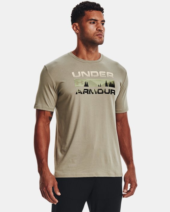 Men's UA Stacked Logo Fill T-Shirt, Gray, pdpMainDesktop image number 0